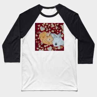 Bunny Anytime Valentines - Design Fourteen Baseball T-Shirt